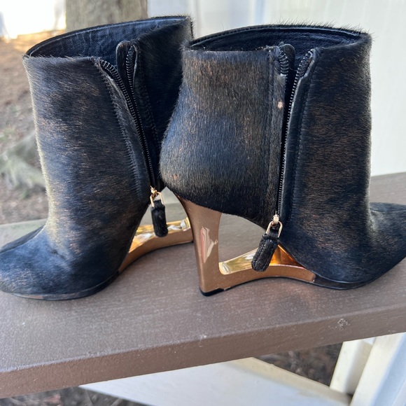 BCBG Max Azria Ripley Bronze Pony hair Bootie - Picture 6 of 10